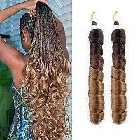 Mtmei Hair French Curly Braiding Hair For Box Braids 8 Packs 24 Inch 100Gpack Loose Wave Braiding Hair Crochet Spanish Curly Sp