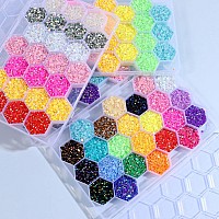 24 Gird Jelly Ab Crystals Rhinestones Resin Nail Beauty Diy Jewelry Accessories Rainbow Ab Resin Flatback Rhinestones Kit Jelly