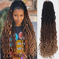 Ombre Faux Locs Crochet Hair Soft Locs 30 Inch 7 Packs Long Black Crochet Locs For Natural Butterfly Locs Crochet Hair For Women