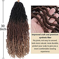 Ombre Faux Locs Crochet Hair Soft Locs 30 Inch 7 Packs Long Black Crochet Locs For Natural Butterfly Locs Crochet Hair For Women