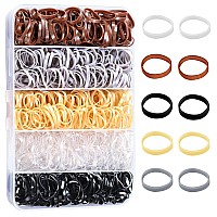 Ygdz Elastic Hair Bands 5 Colors 600 Pcs Hair Ties Mini Hair Rubber Bands Elastic Hair Ties For Girl Ponytail Holders Hair