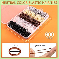 Ygdz Elastic Hair Bands 5 Colors 600 Pcs Hair Ties Mini Hair Rubber Bands Elastic Hair Ties For Girl Ponytail Holders Hair