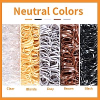 Ygdz Elastic Hair Bands 5 Colors 600 Pcs Hair Ties Mini Hair Rubber Bands Elastic Hair Ties For Girl Ponytail Holders Hair