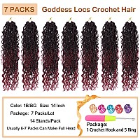 Goddess Locs Crochet Hair 14 Inch 7 Packs Faux Locs Crochet Hair Soft Crochet Locs Boho Locs Crochet Hair Synthetic Hippie Locs