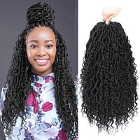 Forevery Faux Locs Crochet Hair 16 Inch Goddess Locs Crochet Hair 6 Packs Prelooped Crochet Hair For Black Women Crochet Boho L