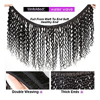 Human Hair Bundles Water Wave 3 Bundles 26 28 30 Inches 100 Unprocessed Brazilian Virgin Hair Bundles For Black Women 12A Curly