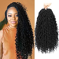 Forevery Faux Locs Crochet Hair 18 Inch Goddess Locs Crochet Hair 6 Packs Prelooped Crochet Hair For Black Women Crochet Goddes