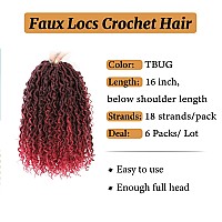 Forevery Goddess Locs Crochet Hair 16 Inch Faux Locs Crochet Hair 6Packs Prelooped Crochet Hair For Black Womenlocs Crochet Hai