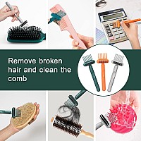 Rhos 2In1 Hair Brush Cleaning Tool Comb And Brush Cleaner For Removing Hair Dust From Home And Salon Use 1 Pack Gray