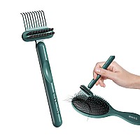 Rhos 2In1 Hair Brush Cleaner And Remover Tool Comb For Removing Hair And Dust Suitable For Home And Salon Use 1 Packgreen