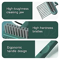 Rhos 2In1 Hair Brush Cleaner And Remover Tool Comb For Removing Hair And Dust Suitable For Home And Salon Use 1 Packgreen