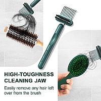 Rhos 2In1 Hair Brush Cleaner And Remover Tool Comb For Removing Hair And Dust Suitable For Home And Salon Use 1 Packgreen