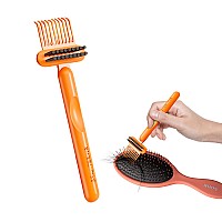 Rhos 2In1 Hair Brush Cleaner And Remover Rake For Removing Hair Dust Home And Salon Use 1 Packorange