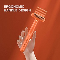 Rhos 2In1 Hair Brush Cleaner And Remover Rake For Removing Hair Dust Home And Salon Use 1 Packorange