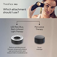 Theraface Led Handheld Percussive Facial Massage And Light Therapy Device Compact Electric Face And Skin Care Therapy Tool F