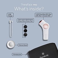 Theraface Led Handheld Percussive Facial Massage And Light Therapy Device Compact Electric Face And Skin Care Therapy Tool F