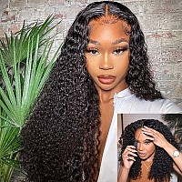 V Show Glueless Wigs Human Hair Pre Plucked Put Cut Kinky Curly Lace Front Wigs Human Hair Upgraded No Glue Wear Go Lace Closure