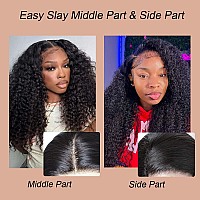 V Show Glueless Wigs Human Hair Pre Plucked Put Cut Kinky Curly Lace Front Wigs Human Hair Upgraded No Glue Wear Go Lace Closure