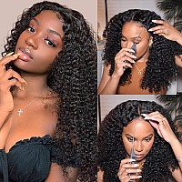 V Show Glueless Wigs Human Hair Pre Plucked Put Cut Kinky Curly Lace Front Wigs Human Hair Upgraded No Glue Wear Go Lace Closure