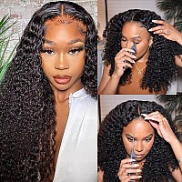 V Show Glueless Wigs Human Hair Pre Plucked Put Cut Kinky Curly Lace Front Wigs Human Hair Upgraded No Glue Wear Go Lace Closure