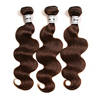 Light Brown Bundles Human Hair Body Wave 3 Bundles Brazilian Hair Bundles Light Brown Color 4 Unprocessed Virgin Brown Human Ha