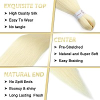 613 Braiding Hair Extensions 26 Inch Blonde Braiding Hair Pre Stretched Yaki Braids Hair Hot Water Setting Synthetic Hair Colore