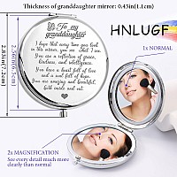 Hnlugf To My Granddaughter Youre Amazing And Beautiful Pocket Mirror Granddaughter Engraved Compact Mirror Family First M