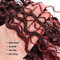 Forevery Faux Locs Crochet Hair 16 Inch Goddess Locs Crochet Hair 6 Packs Prelooped Crochet Hair For Black Women Crochet Locs W