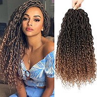 Alicoco Goddess Locs Crochet Hair 14 Inch 8 Packs Faux Locs Crochet Hair For Women Boho Locs Prelooped River Crochet Locs With