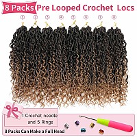 Alicoco Goddess Locs Crochet Hair 14 Inch 8 Packs Faux Locs Crochet Hair For Women Boho Locs Prelooped River Crochet Locs With