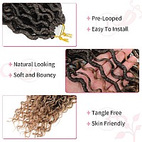 Alicoco Goddess Locs Crochet Hair 14 Inch 8 Packs Faux Locs Crochet Hair For Women Boho Locs Prelooped River Crochet Locs With