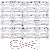 12 Pcs Reusable Eyebrow Stencil Eyebrow Template With Elastic Band For Beginners Eyebrow Distance 25Cm