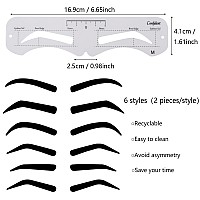 12 Pcs Reusable Eyebrow Stencil Eyebrow Template With Elastic Band For Beginners Eyebrow Distance 25Cm