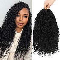 Alicoco Goddess Locs Crochet Hair 14 Inch 8 Packs Faux Locs Crochet Hair For Women Boho Locs Prelooped River Crochet Locs With