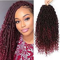 Alicoco Goddess Locs Crochet Hair 14 Inch 8 Packs Faux Locs Crochet Hair For Women Boho Locs Prelooped River Crochet Locs With