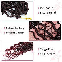 Alicoco Goddess Locs Crochet Hair 14 Inch 8 Packs Faux Locs Crochet Hair For Women Boho Locs Prelooped River Crochet Locs With