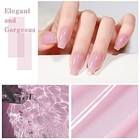 Shoyum 10Pcs Jelly Gel Nail Polish Set Nude Translucent Dark Skin Colors Rose Maple Red Sheer Gel Polish Kit Brown Semitranspar