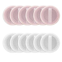 Sibba 12 Pcs Blush Loose Powder Puff Face Setting Body Makeup Soft Velour Sponge Beauty Blender Make Up Mini Portable Finger App