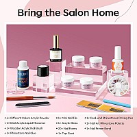 Modelones Acrylic Nail Kit Acrylic Nail Set With 4 Colors Acrylic Powder Monomer Acrylic Nail Liquid Rhinestone Glue Acrylic