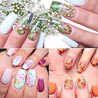 Flowers Nail Foil Transfer Stickers Nail Art Supplies 10 Flowers Patterns Nail Foils Designs Summer Floral Nail Art Decals For