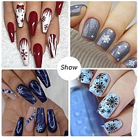 10 Sheets Snowflakes Nail Art Foils Stickers Holographic Christmas Nail Decals Winter Snowflake Nail Foil Transfer Sticker Ac