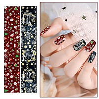 10 Sheets Christmas Nail Art Stickers Winter Nail Foil Transfer Sticker Snowflakes Deer Snowmen Holographic Nail Foils Designs