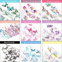 Butterfly Nail Art Foils Transfer Stickers Holographic Foil Nail Art Supplies Nail Decals Adhesive Designs For Women Girls Nails