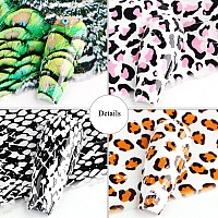 Leopard Nail Foil Transfer Stickers Nail Art Supplies Animal Print Nail Foil Decals Leopard Print Nails Foils Design For Women