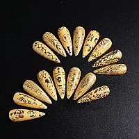 Gold Nail Foil Transfer Stickers Nail Art Supplies Leopard Floral Animal Geometry Nail Foils Designs Floral Nail Art Decals For