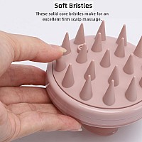 Btyms Hair Scalp Scrubber Shampoo Brush With Dispenser Silicone Head Scrubber Scalp Massager Hair Washing Brush Exfoliating Bru