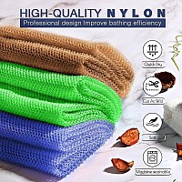 3 Pieces African Bath Sponge African Net Long Net Bath Sponge Exfoliating Shower Body Scrubber Back Scrubber Skin Smoothergreat