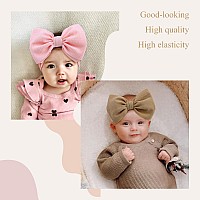 Yanjie Baby Headbands Handmade Elastic Nylon Hairbands With Hair Bows For Newborns Girls Toddlers And Kids In Black Red P