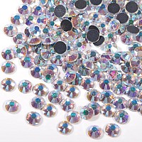 Htvront Rhinestones For Crafting Crystal Ab Hotfix Rhinestones Come With Hot Melting Glue Bright Color Shining Flatback Rhin