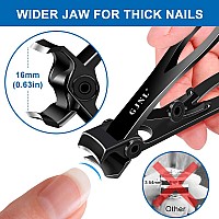 Nail Clippers For Men Thick Nails Birthday Day Gifts For Men Dad 16Mm Sharp Wide Jaw Opening Toenail Clippers For Seniors Thic